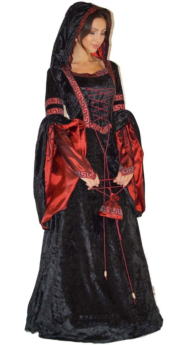 Halloween Kostüm Yandra Gothic Hexe Vampirin Halloweenkostüme Damen